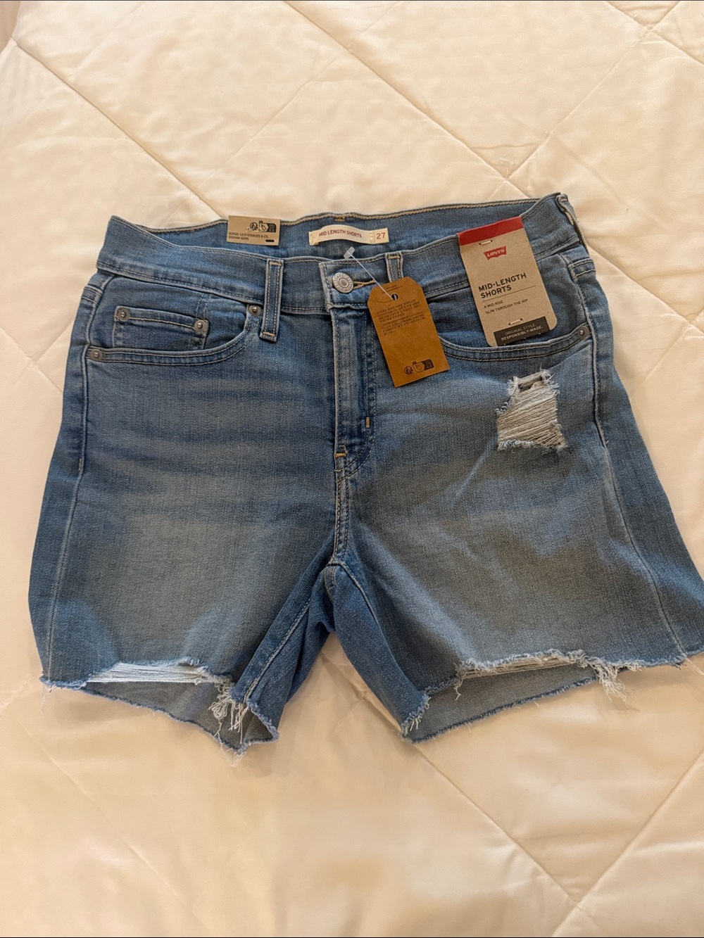 Levi's Light Blue Denim Jean Shorts